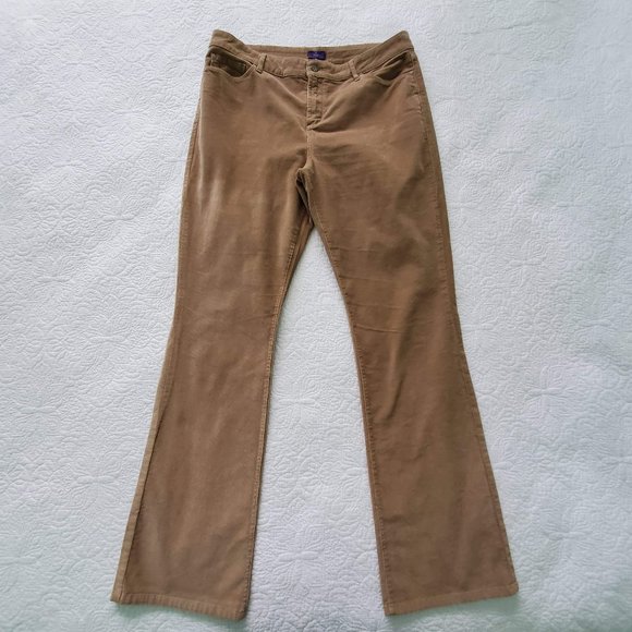tan bootcut pants
